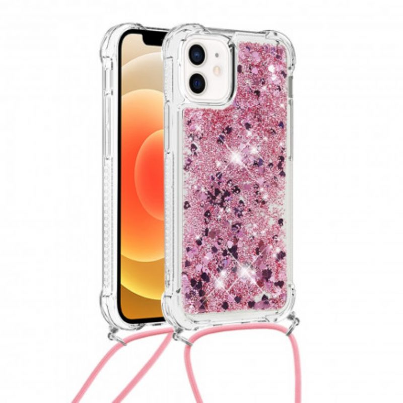 Cover iPhone 12 Mini Paillettes E Coulisse