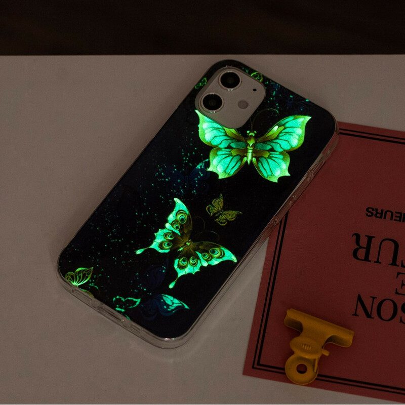 Cover iPhone 12 Mini Serie Di Farfalle Fluorescenti