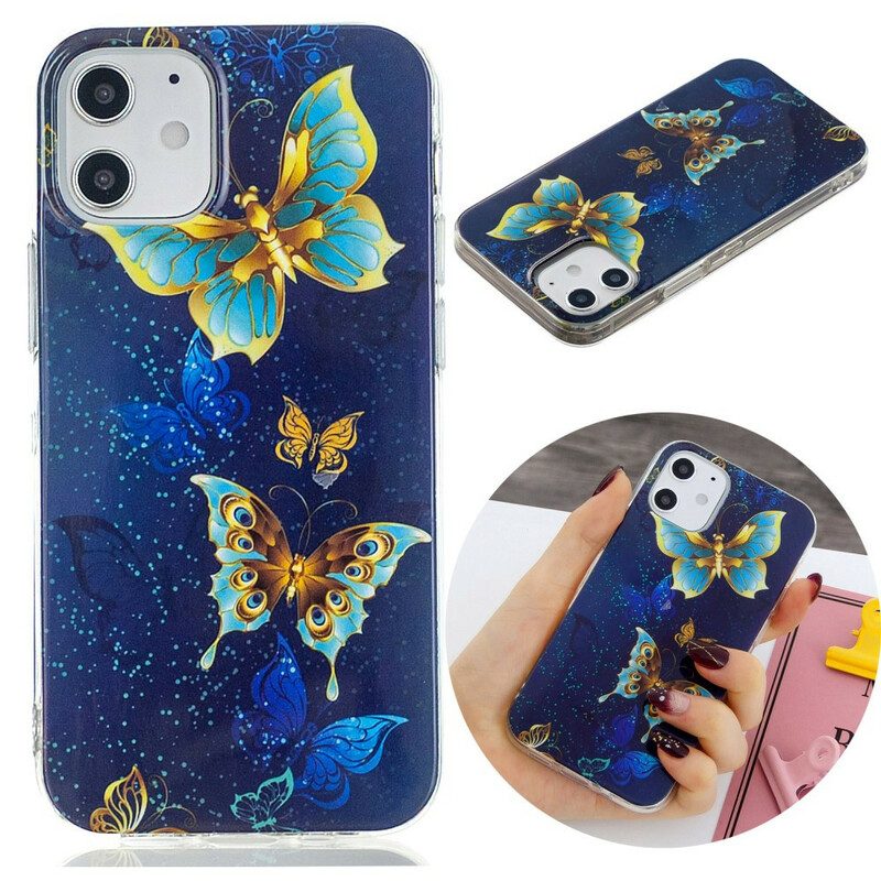 Cover iPhone 12 Mini Serie Di Farfalle Fluorescenti