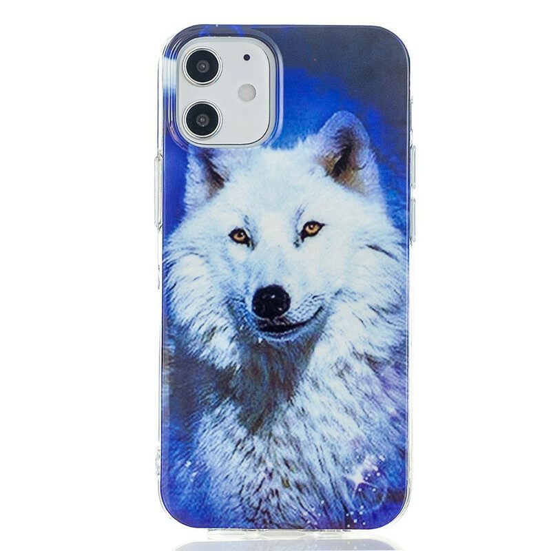 Cover iPhone 12 Mini Serie Di Lupi Fluorescenti