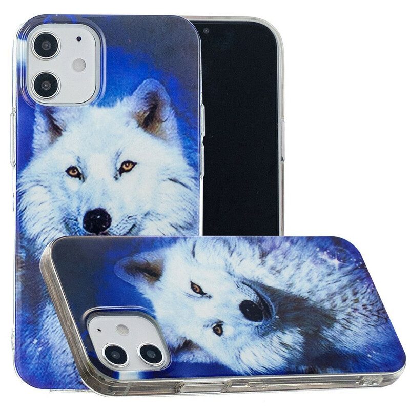 Cover iPhone 12 Mini Serie Di Lupi Fluorescenti