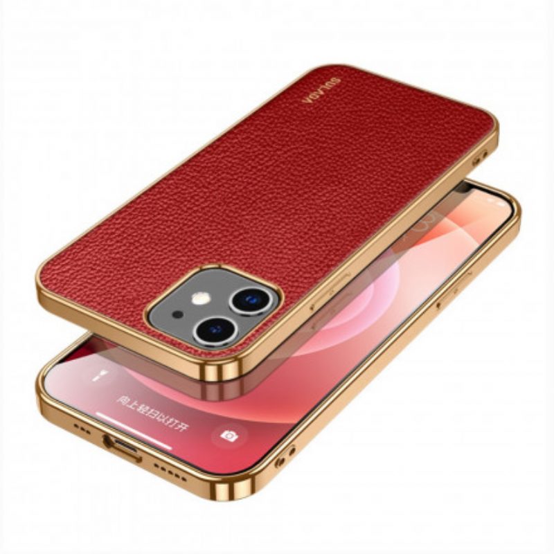 Cover iPhone 12 Mini Stile Pelle Sulada