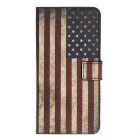 Custodia A Portafoglio iPhone 12 Mini Bandiera Degli Stati Uniti