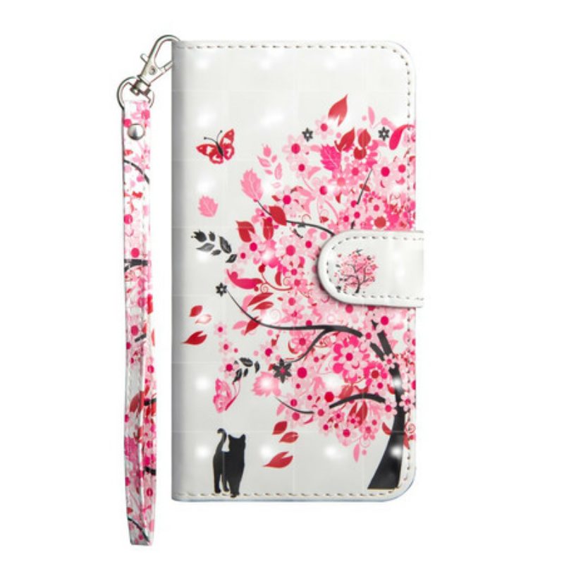 Custodia in pelle iPhone 12 Mini Albero Rosa