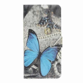 Custodia in pelle iPhone 12 Mini Farfalle Pazze