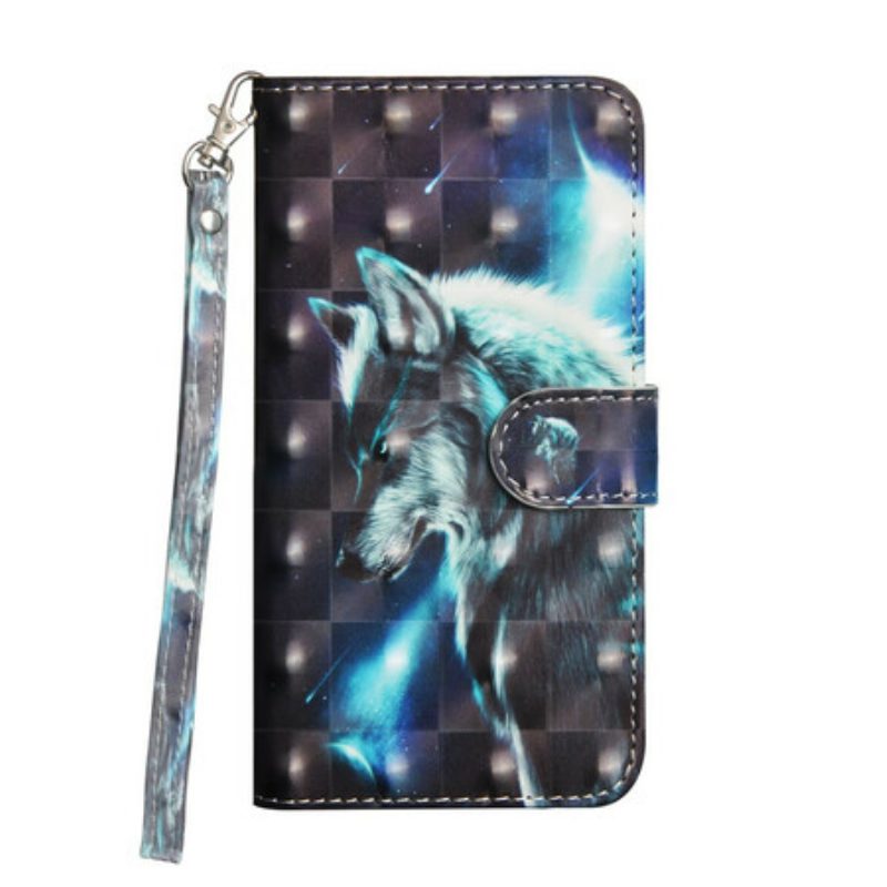 Custodia in pelle iPhone 12 Mini Lupo Maestoso