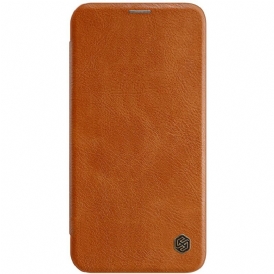 Folio Cover iPhone 12 Mini Custodia in pelle Serie Nillkin Qin