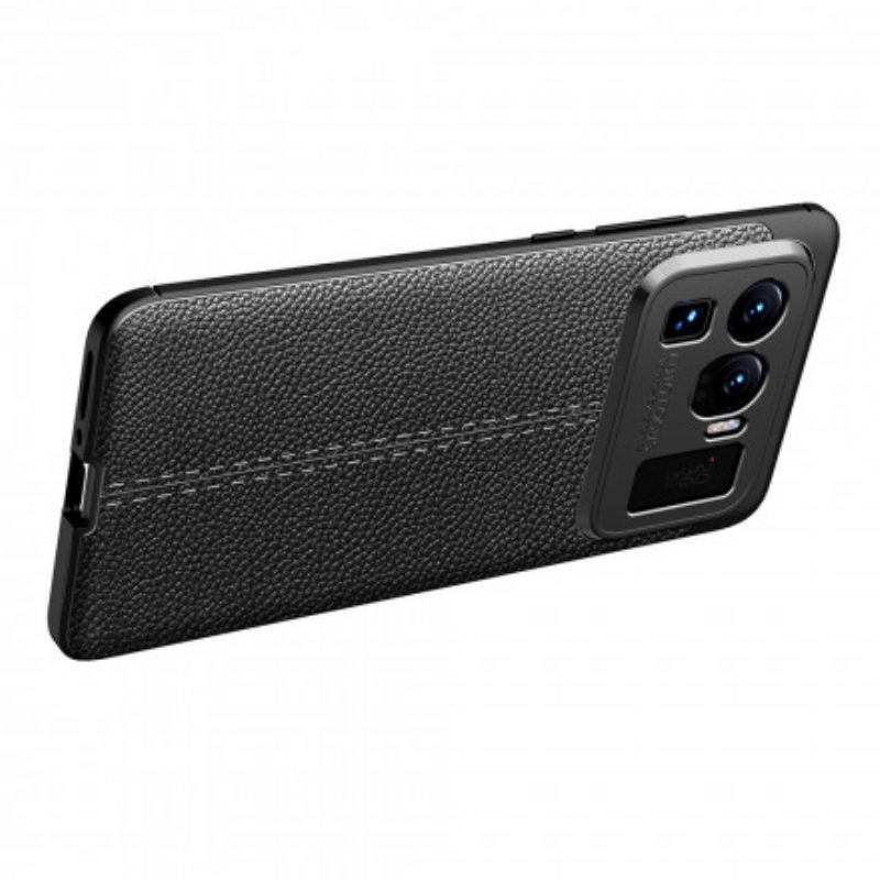 Cover Xiaomi Mi 11 Ultra Doppia Linea Litchi Effetto Pelle