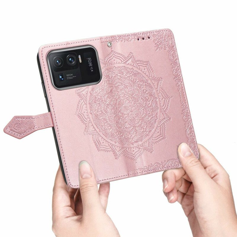 Custodia in pelle Xiaomi Mi 11 Ultra Mandala Medioevo