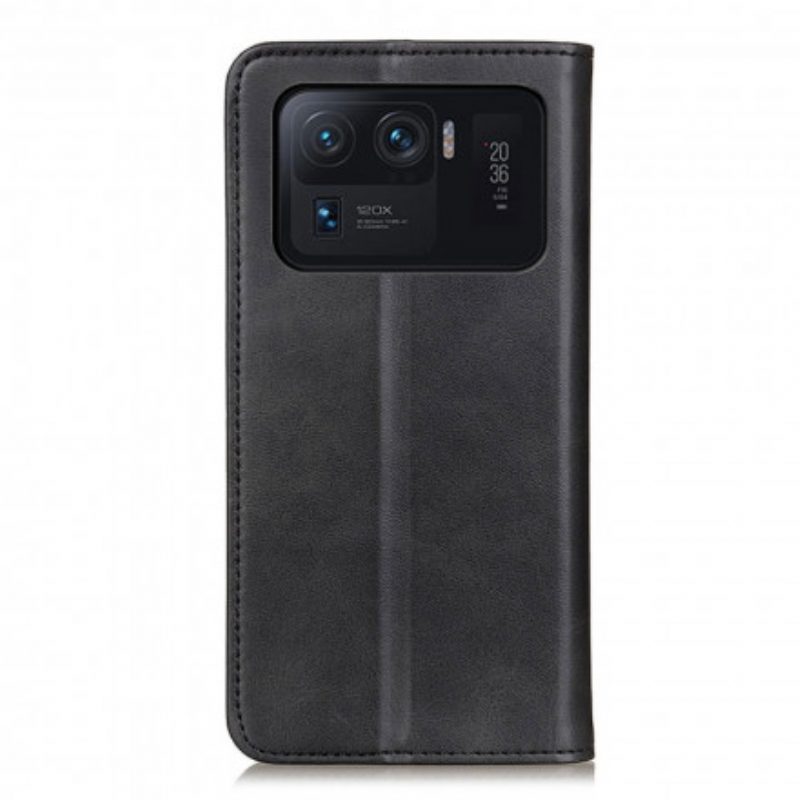 Folio Cover Xiaomi Mi 11 Ultra Custodia in pelle Crosta Di Pelle Opaca