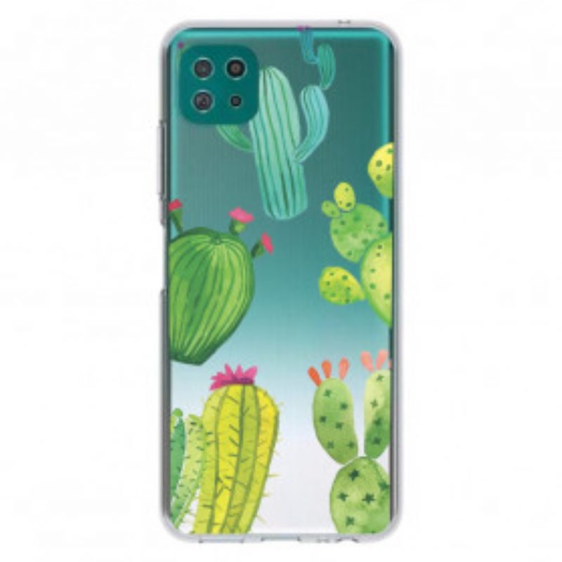 Cover Samsung Galaxy A22 5G Cactus Dell'acquerello