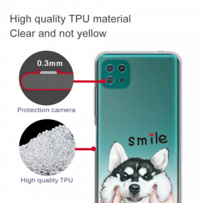 Cover Samsung Galaxy A22 5G Cane Sorridente