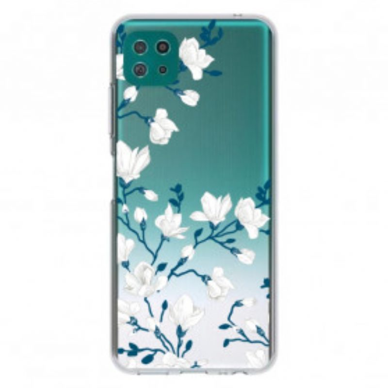 Cover Samsung Galaxy A22 5G Fiori Bianchi