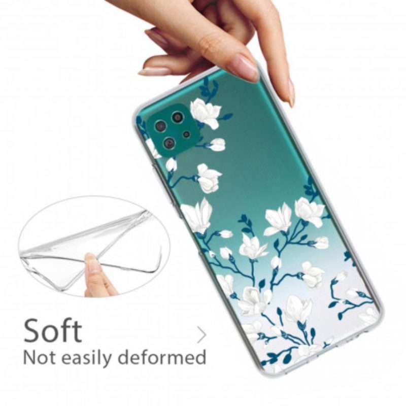 Cover Samsung Galaxy A22 5G Fiori Bianchi