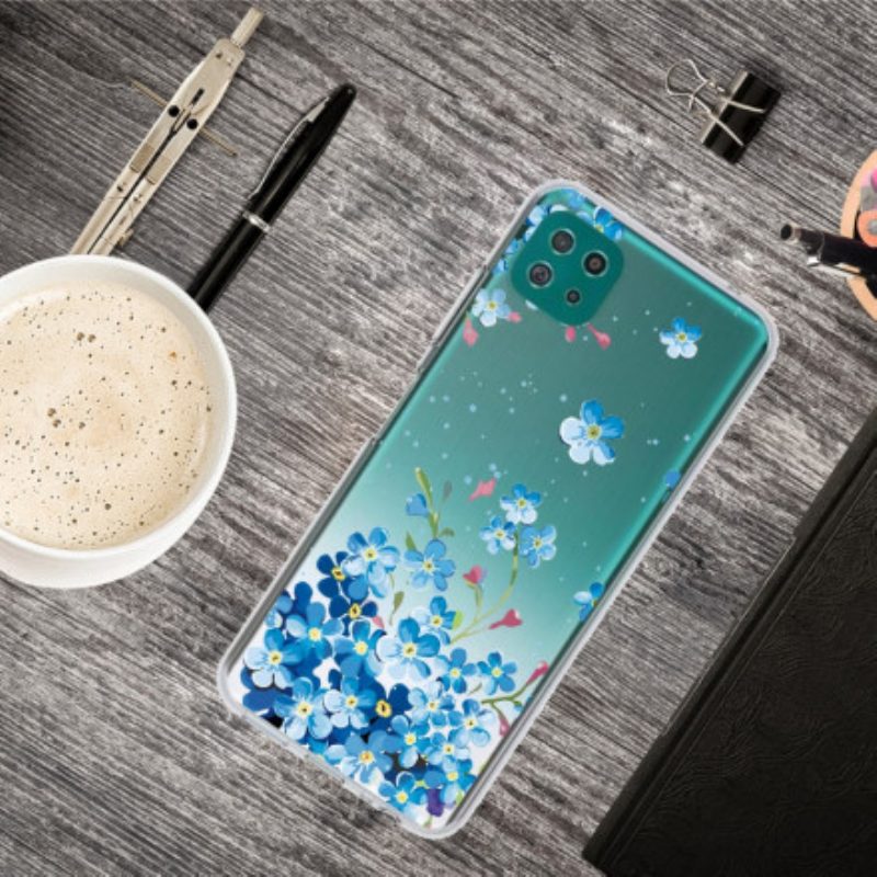 Cover Samsung Galaxy A22 5G Fiori Blu