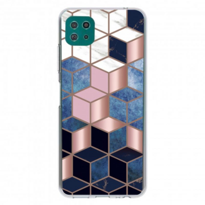 Cover Samsung Galaxy A22 5G Marmo Geometrico Variabile