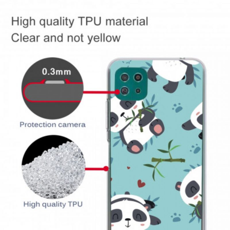 Cover Samsung Galaxy A22 5G Mazzo Di Panda