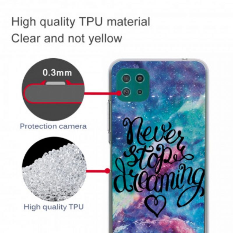 Cover Samsung Galaxy A22 5G Non Smettere Mai Di Sognare