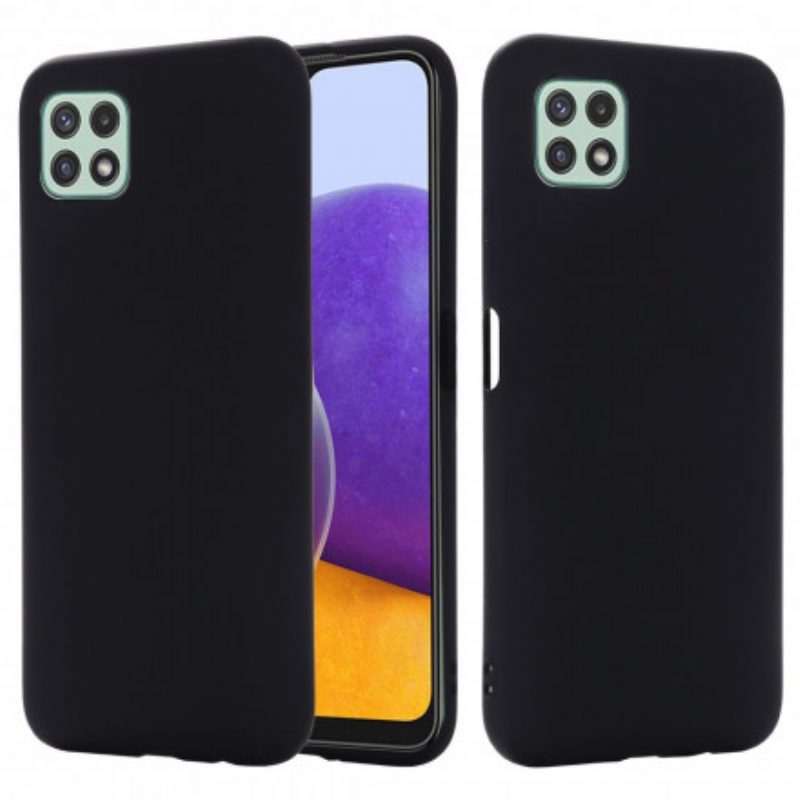 Cover Samsung Galaxy A22 5G Silicone Liquido Con Cordino