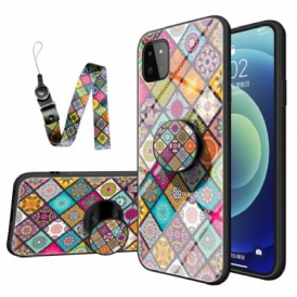 Cover Samsung Galaxy A22 5G Supporto Magnetico Patchwork