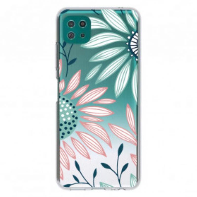 Cover Samsung Galaxy A22 5G Un Fiore Trasparente