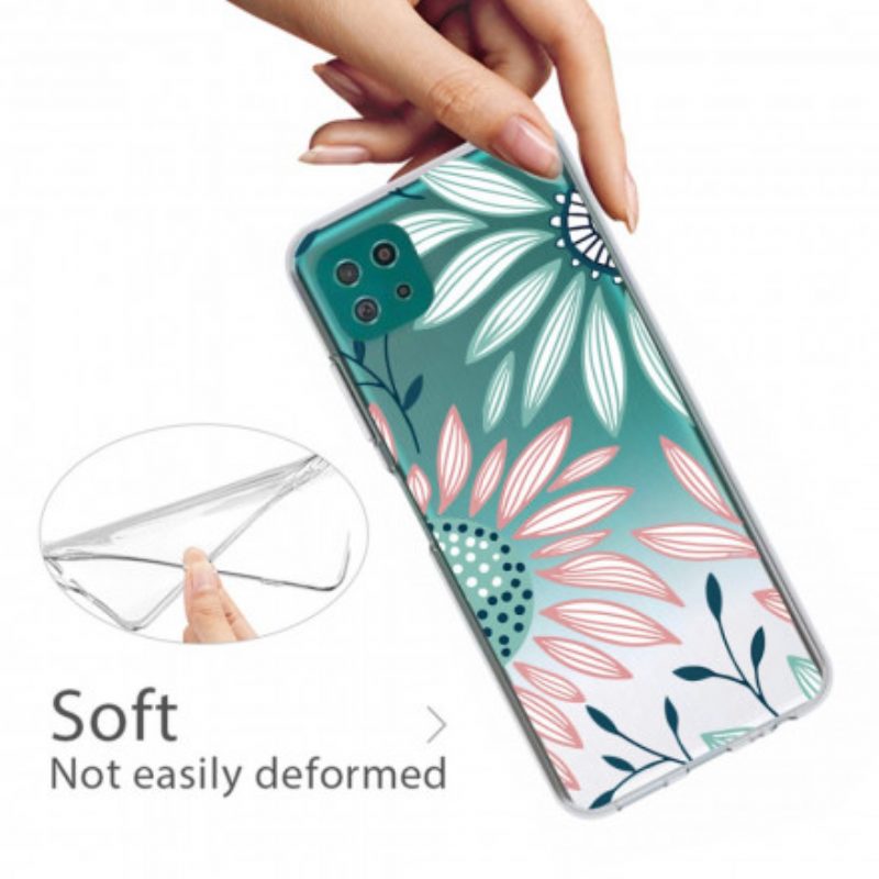 Cover Samsung Galaxy A22 5G Un Fiore Trasparente