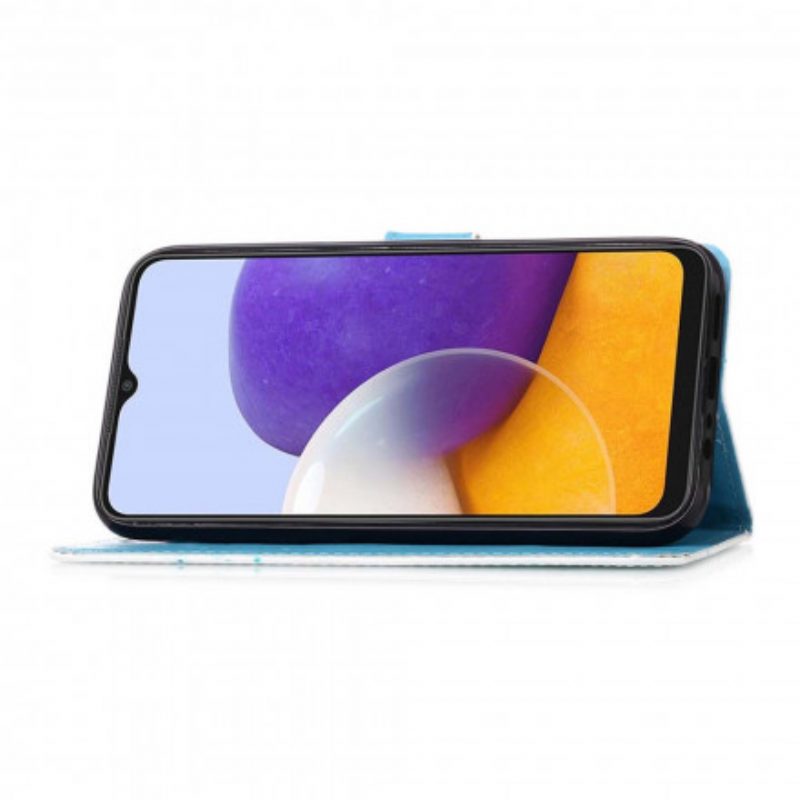 Custodia in pelle Samsung Galaxy A22 5G Ama L'onda