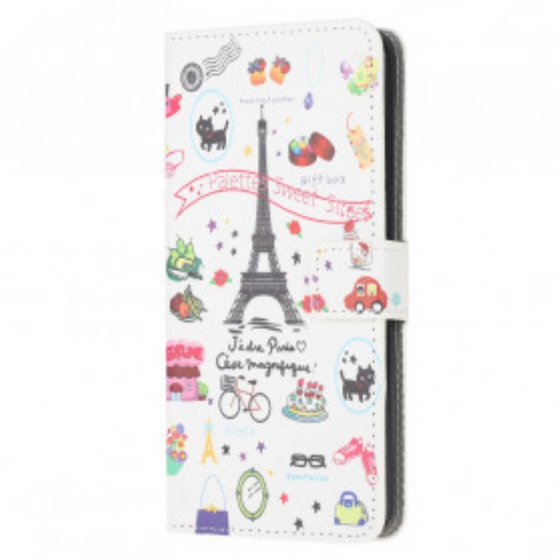 Custodia in pelle Samsung Galaxy A22 5G Amo Parigi