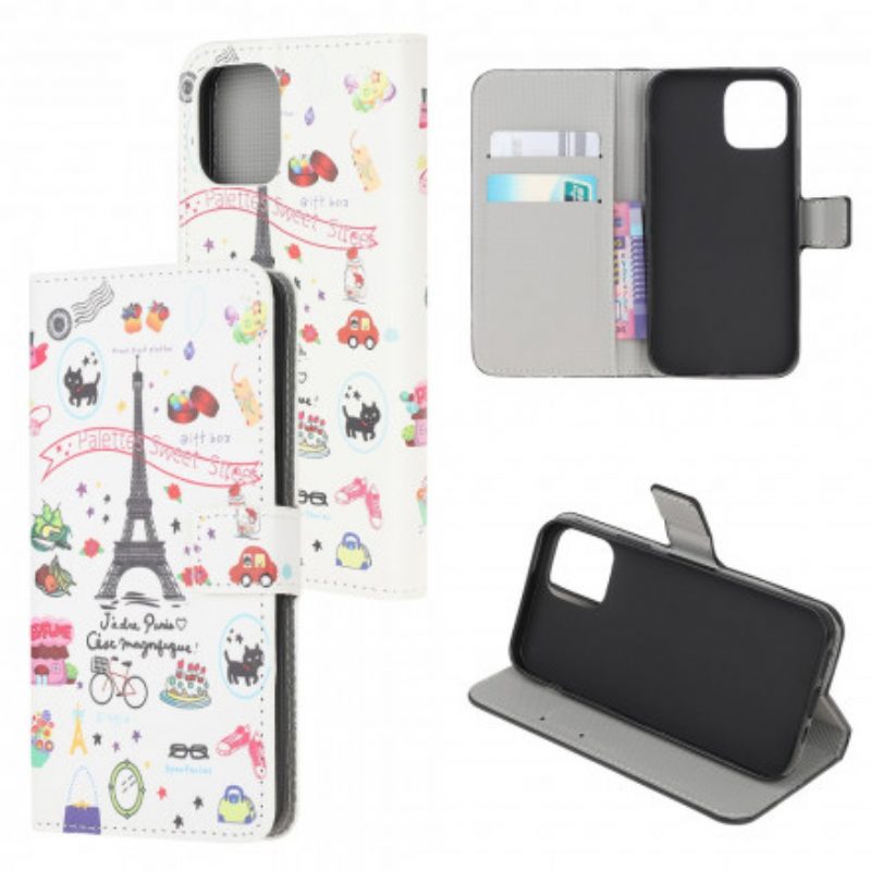 Custodia in pelle Samsung Galaxy A22 5G Amo Parigi