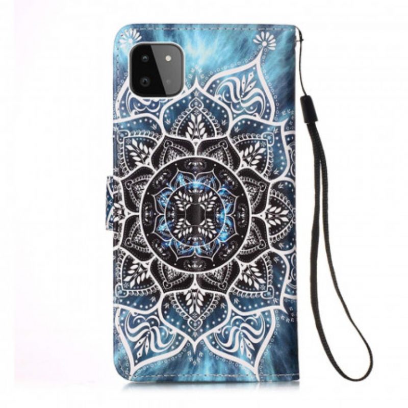 Custodia in pelle Samsung Galaxy A22 5G Mandala Nel Cielo