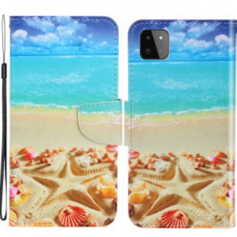 Custodia in pelle Samsung Galaxy A22 5G Spiaggia Del Cordino