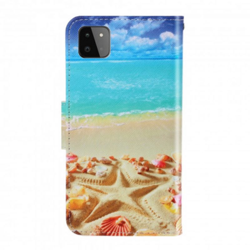 Custodia in pelle Samsung Galaxy A22 5G Spiaggia Del Cordino