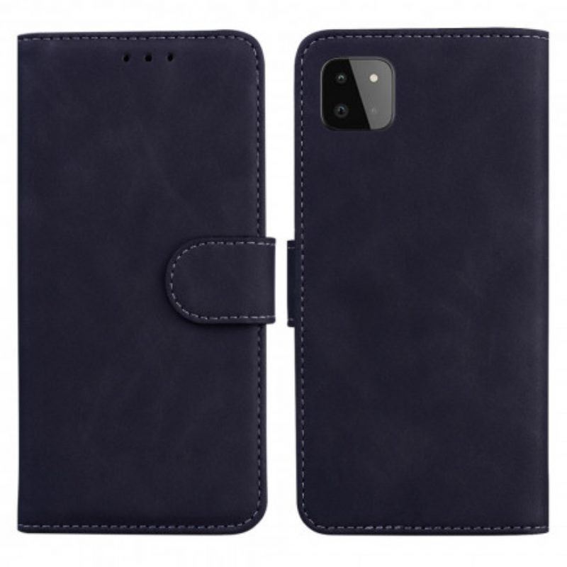 Custodia in pelle Samsung Galaxy A22 5G Stile Vintage In Pelle Couture