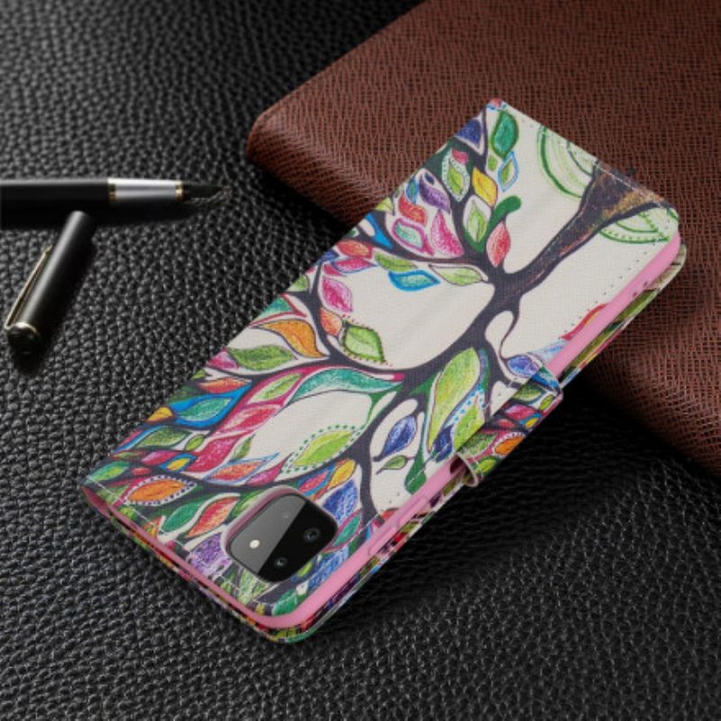 Folio Cover Samsung Galaxy A22 5G Albero Colorato