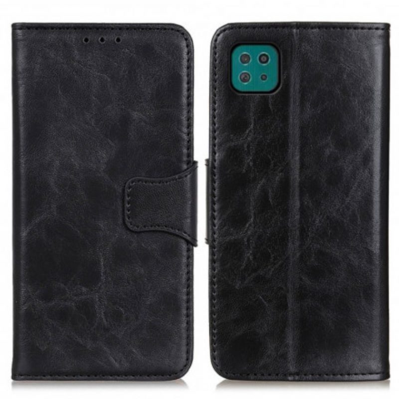 Folio Cover Samsung Galaxy A22 5G Chiusura Reversibile In Pelle Crosta