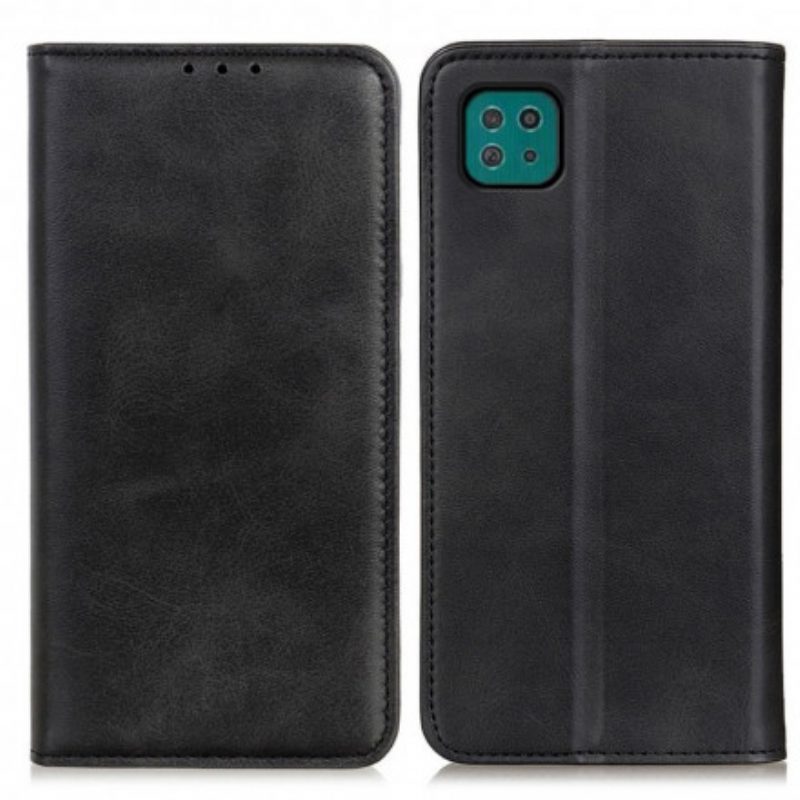 Folio Cover Samsung Galaxy A22 5G Custodia in pelle Cuoio Spaccato