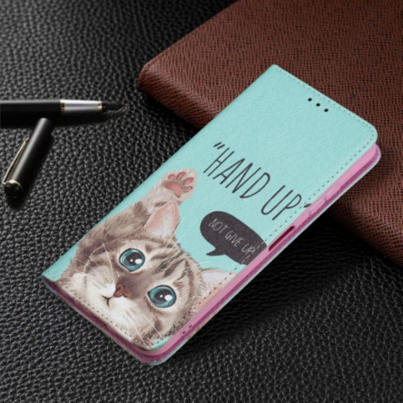 Folio Cover Samsung Galaxy A22 5G Custodia in pelle Mano In Alto