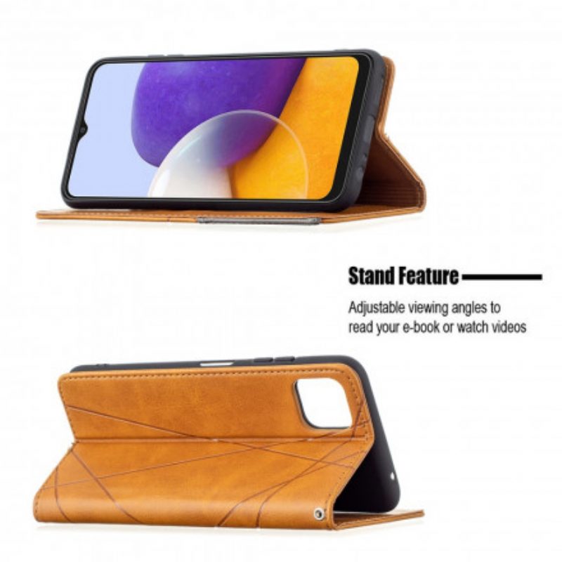 Folio Cover Samsung Galaxy A22 5G Custodia in pelle Stile D'artista