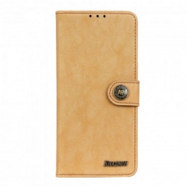 Folio Cover Samsung Galaxy A22 5G Khazneh Retro Crosta Ecopelle