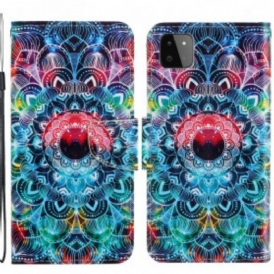 Folio Cover Samsung Galaxy A22 5G Mandala Con Spalline Vistose