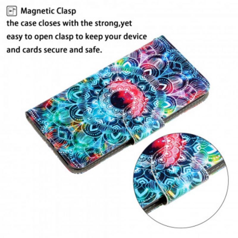 Folio Cover Samsung Galaxy A22 5G Mandala Con Spalline Vistose