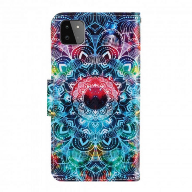 Folio Cover Samsung Galaxy A22 5G Mandala Con Spalline Vistose