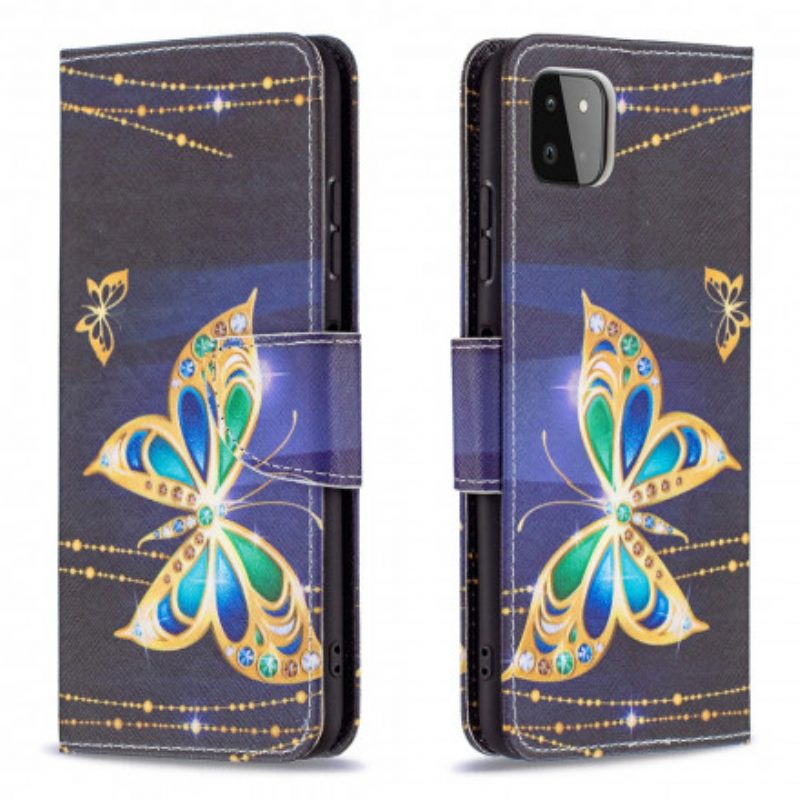 Folio Cover Samsung Galaxy A22 5G Re Farfalle