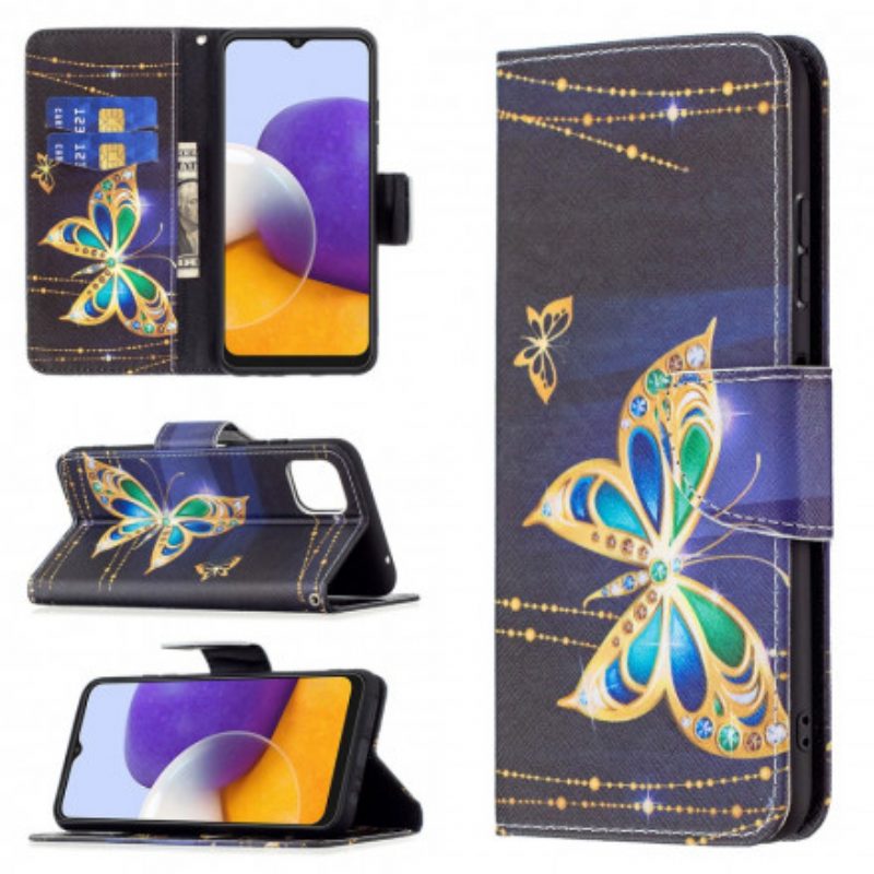 Folio Cover Samsung Galaxy A22 5G Re Farfalle