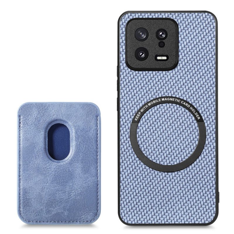 Cover Xiaomi 13 Portacarte Staccabile In Fibra Di Carbonio