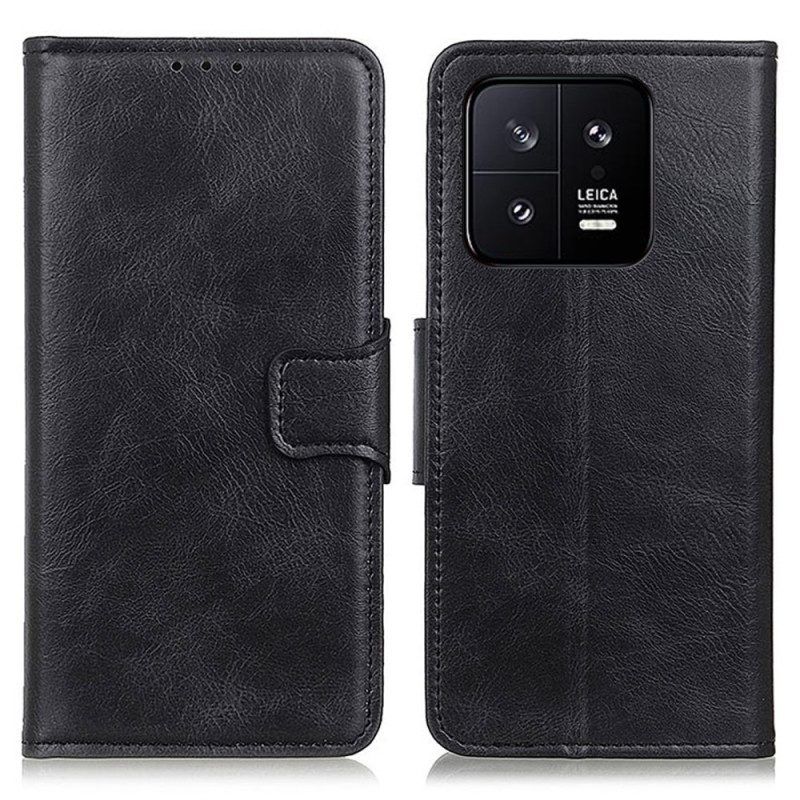 Custodia A Portafoglio Xiaomi 13 Chiusura In Pelle Stile Reversibile