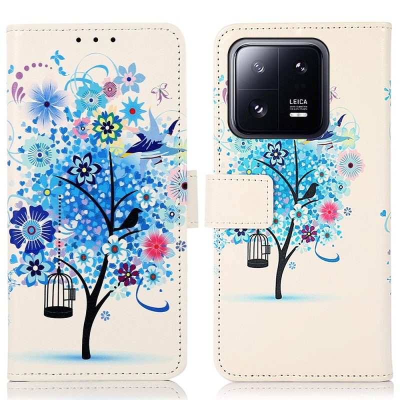 Custodia in pelle Xiaomi 13 Albero In Fiore