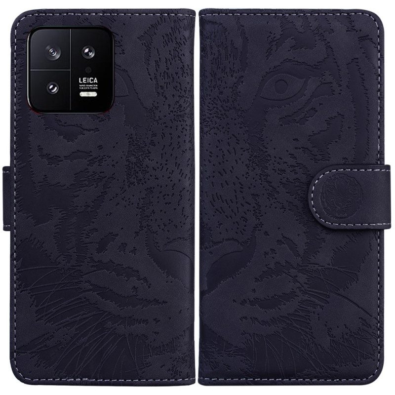 Custodia in pelle Xiaomi 13 Impronta Di Tigre