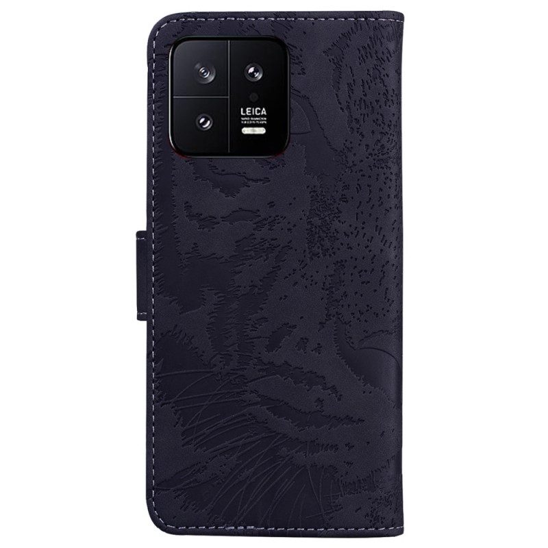 Custodia in pelle Xiaomi 13 Impronta Di Tigre