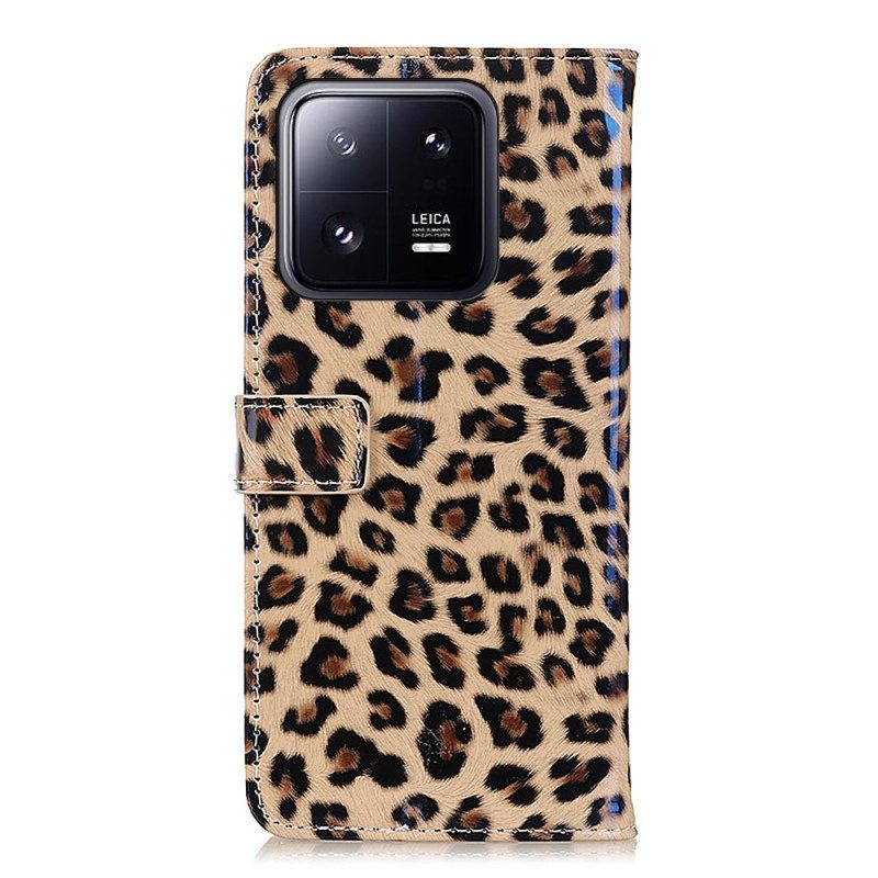 Custodia in pelle Xiaomi 13 Leopardo